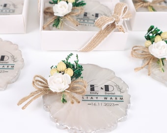 Cadeaux de mariage pour invités, aimant en résine époxy en vrac, cadeau de douche nuptiale, cadeau rustique de mariage, cadeau de remerciement, cadeau de baby shower