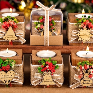 Christmas Decoration, Wooden Candle Holder, Christmas Gifts, Christmas Hosting Decor, Merry Christmas, Happy Holidays, Christmas Ornaments