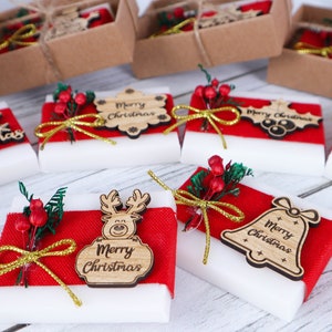 Christmas Scented Soap Favours| Personalised Christmas Gifts | Custom Christmas Favors | Christmas Table | New Year Merry Christmas Favors