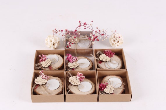 Handmade Baby Shower Candle Favors | Wedding Bulk Favors | Rustic Wedding Favors | Unique Favors | Tealight Holders | Thank You Favors