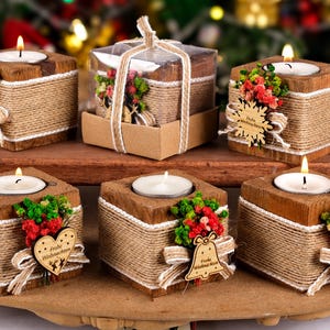Christmas Decoration, Wooden Candle Holder, Christmas Gifts, Christmas Hosting Decor, Merry Christmas, Happy Holidays, Christmas Ornaments