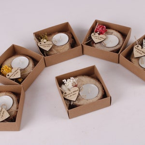 Wedding Party Favours for Guests in Bulk Bridal Shower Favors Wedding Rustic Unique Favors Tealight Holders Thank You Favor image 9