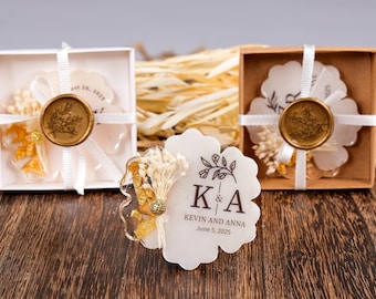 Aimant en résine époxy, Cadeaux de mariage, Magnets personnalisés, Souvenir d'aimant de mariage, Shower nuptiale, Cadeaux de fête de fiançailles, Aimant "Retenez cette date"