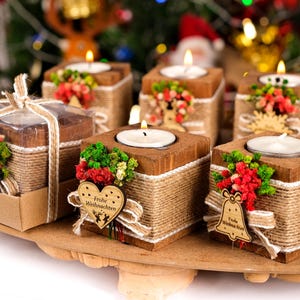 Christmas Decoration, Wooden Candle Holder, Christmas Gifts, Christmas Hosting Decor, Merry Christmas, Happy Holidays, Christmas Ornaments