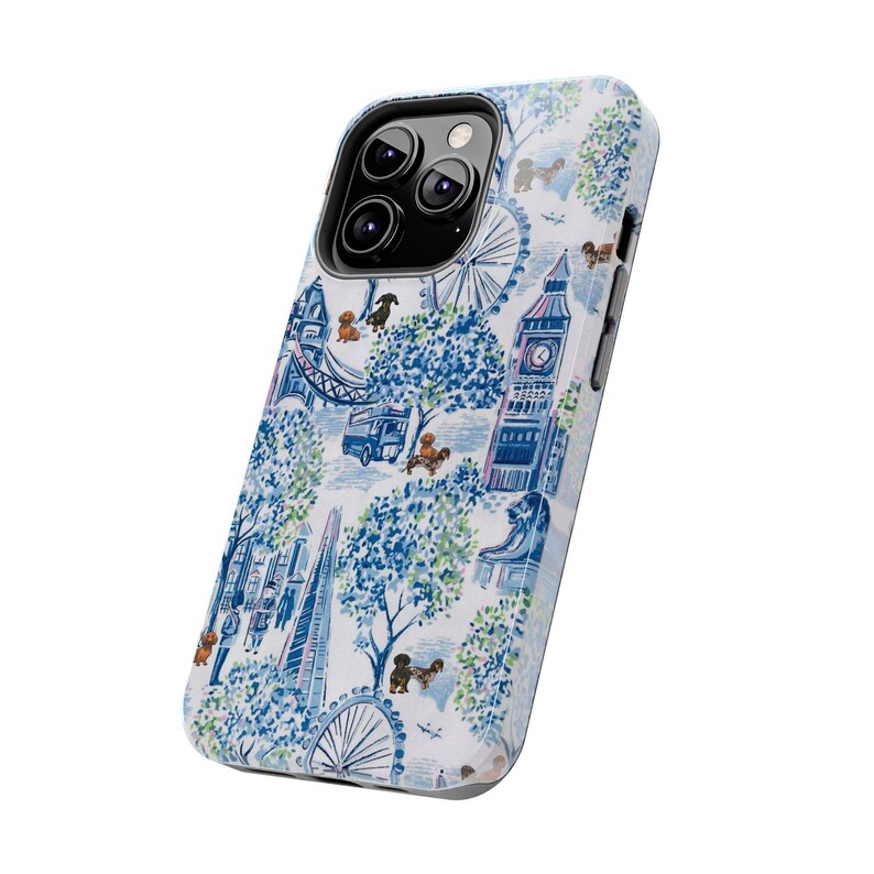 Dachshunds in London Protective Mag-Safe Phone Case image 9
