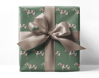 Papel de regalo con diseño de Braco Alemán de Pelo Corto / Papel de regalo para mascotas con diseño de perro de caza / Maddenly Paperie