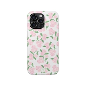 Hydrangea Phone Case | Blue Green Preppy Girly Protective