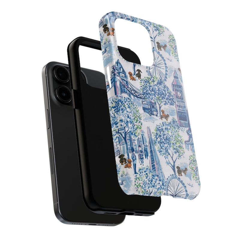Dachshunds in London Protective Mag-Safe Phone Case image 4