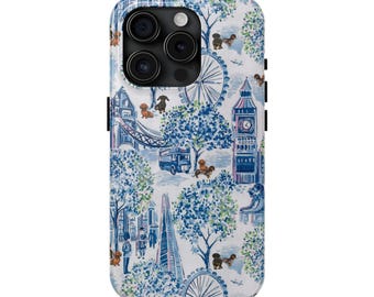 Funda protectora para teléfono con imán "Dachshunds in London"