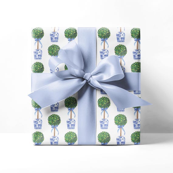 Penelope Wrapping Paper | Bow Girly Preppy Gift Wrap | Maddenly Paperie