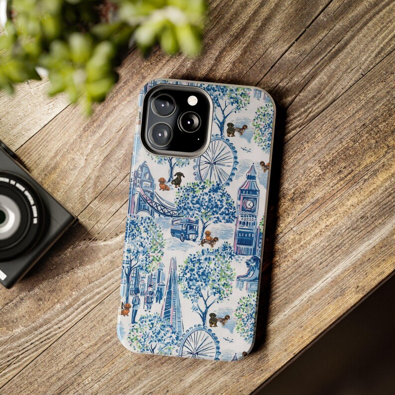 Dachshunds in London Protective Mag-Safe Phone Case image 10