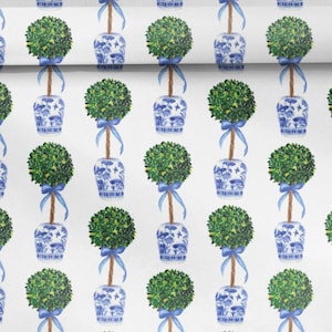 cute wrapping paper chinoiserie topiary paper roll gifts for her birthday present