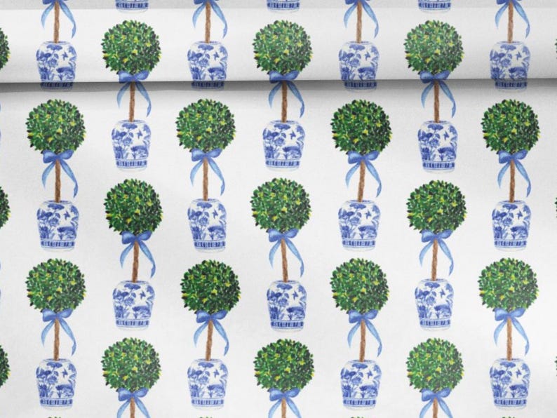 cute wrapping paper chinoiserie topiary paper roll gifts for her birthday present