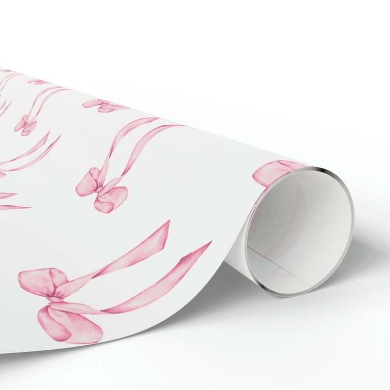 pink bow wrapping paper pretty gift wrap