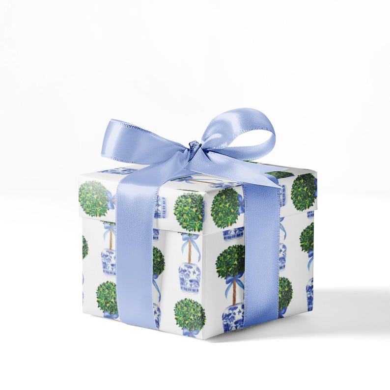 cute wrapping paper chinoiserie topiary paper roll gifts for her birthday present