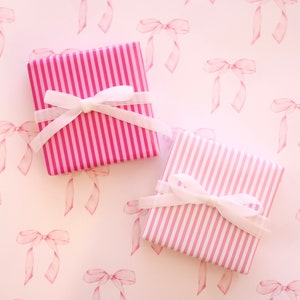 pink bow wrapping paper pretty gift wrap