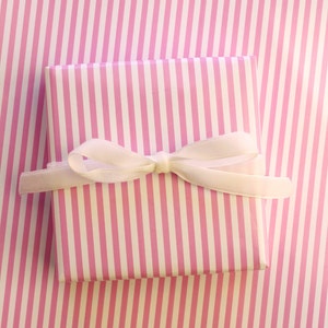 Pinstripe Wrapping Paper | Pink Stripe Gift Wrap | Preppy Girly Paper | Baby Shower, Birthday Party, Wedding, Bridal