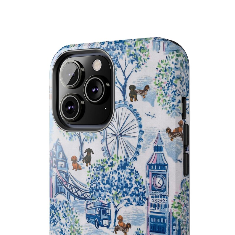 Dachshunds in London Protective Mag-Safe Phone Case image 7
