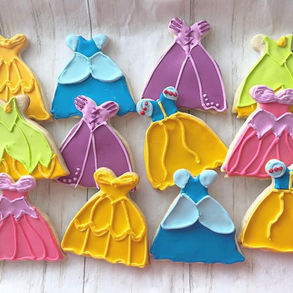 Princess dress cookies