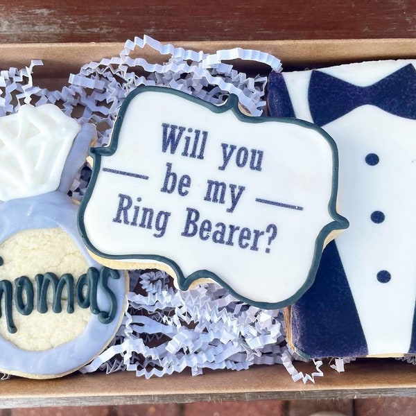 Ring Bearer proposal cookies