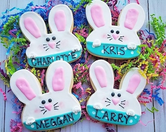 Personalized Easter Bunny Cookie
