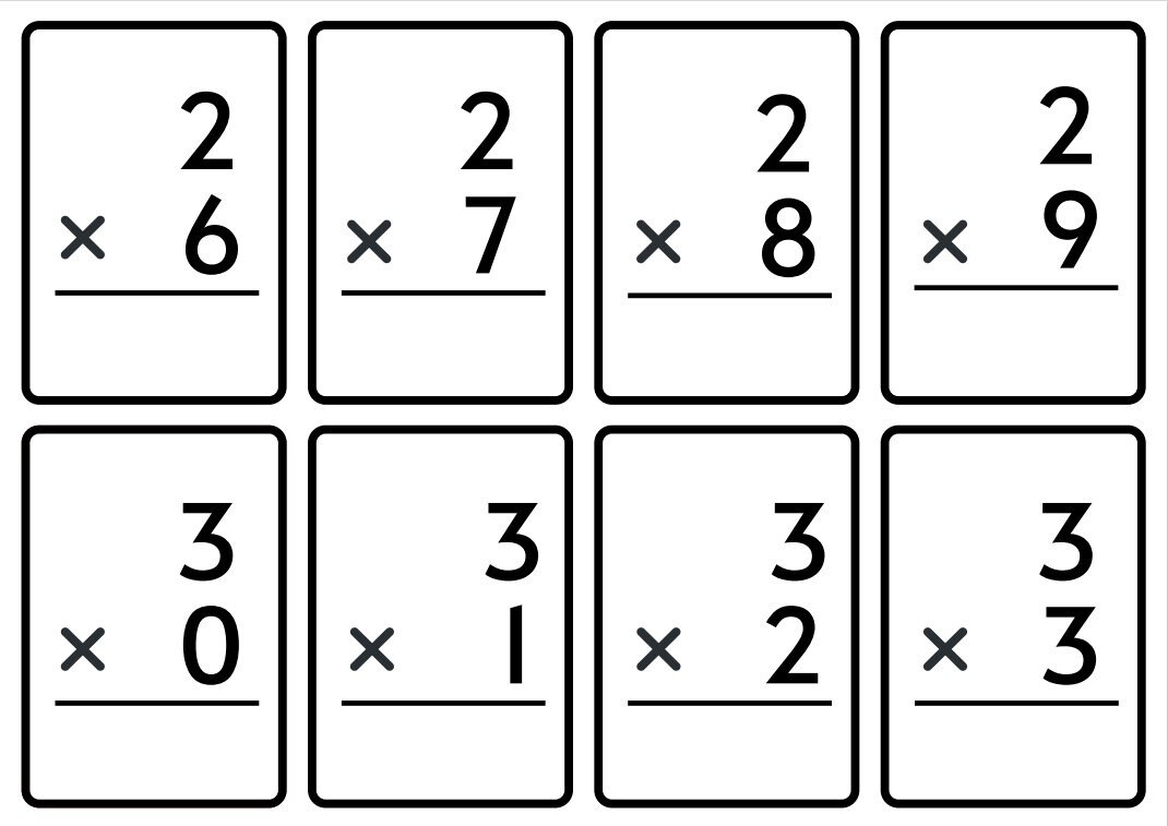 64 Multiplication Facts Printable Worksheets Free