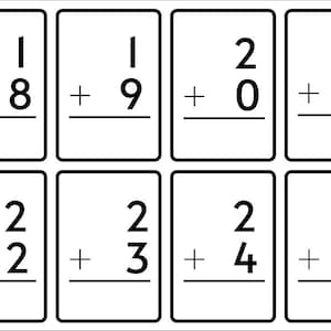 Addition Printable Flashcards - Etsy