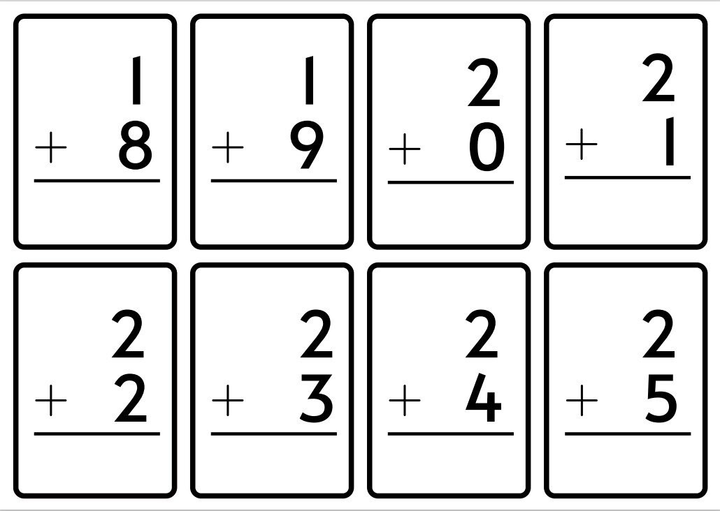 Addition Printable Flashcards - Etsy