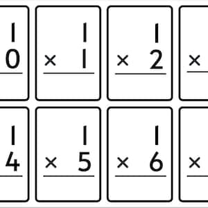 Multiplication Facts Printable Flashcards