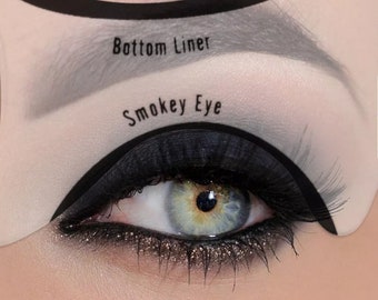 2pcs Stencil - Eyeshadow Guide, Smokey Cat, Quick Eye Makeup Tool Set