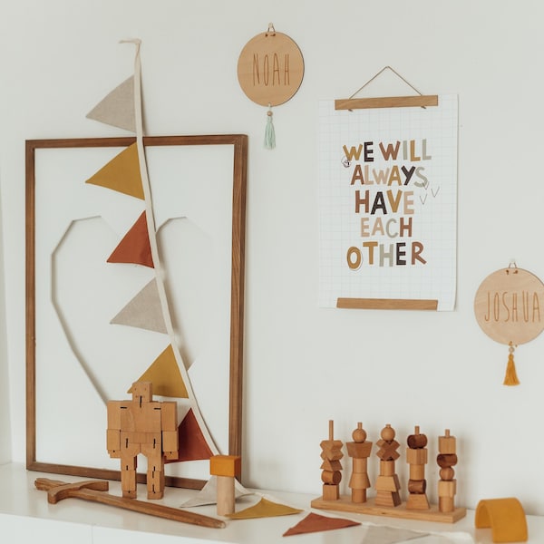 We will always have each other - Poster Kinderzimmer Einrichten Geschwisterliebe