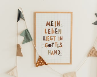 Christian nursery poster - My life is in God's hands