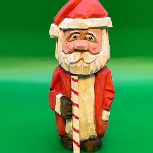Hand Carved Wooden Santa Claus