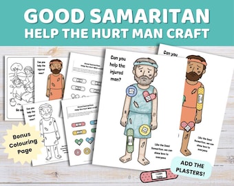 Good Samaritan Craft for kids: Help Hurt Man Activity, Sunday School Printable (PDF)