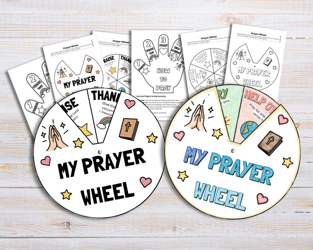 Prayer Wheel Craft for Kids | Christian Prayer Activity | Sunday School ...