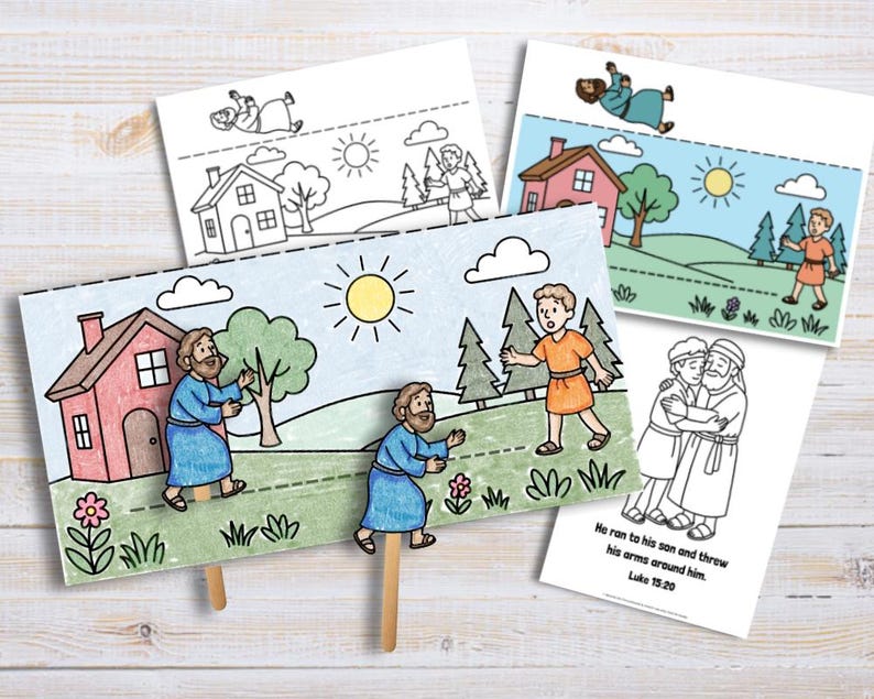 Prodigal Son Parable Craft for Kids Featuring a Moving Figure Activity ...