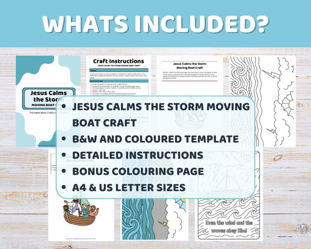 Jesus Calms the Storm Craft for Kids | Moving Boat Bible Activity ...