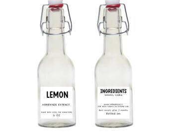 Homemade Extract Labels: Water Resistant Vinyl Stickers