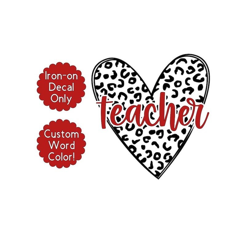 Teacher Iron On - Etsy