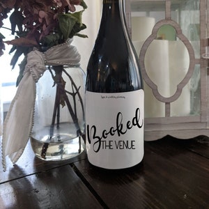 Personalized Wedding Planning Milestone Wine Label: Engagement Gift