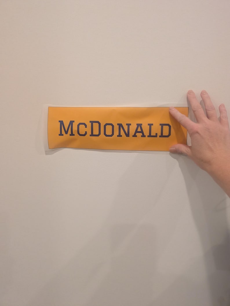 Ready to Press Jersey Name Plate: Hex Code/Team Color Match Available image 5