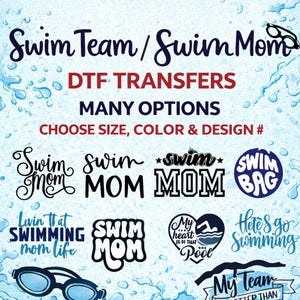 水泳チームのすぐに使える転写パッチ：Swim Momの熱転写パッチ