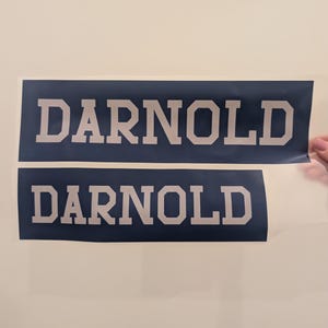 Ready to Press Jersey Name Plate: Hex Code/Team Color Match Available image 6