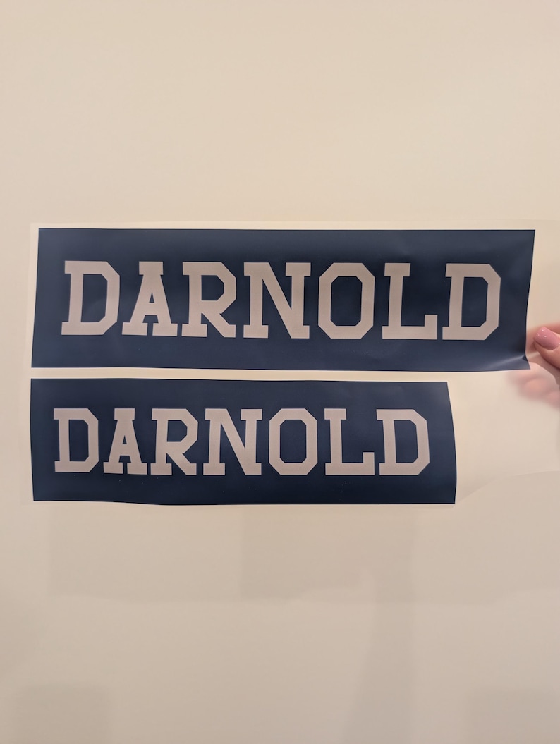 Ready to Press Jersey Name Plate: Hex Code/Team Color Match Available image 6