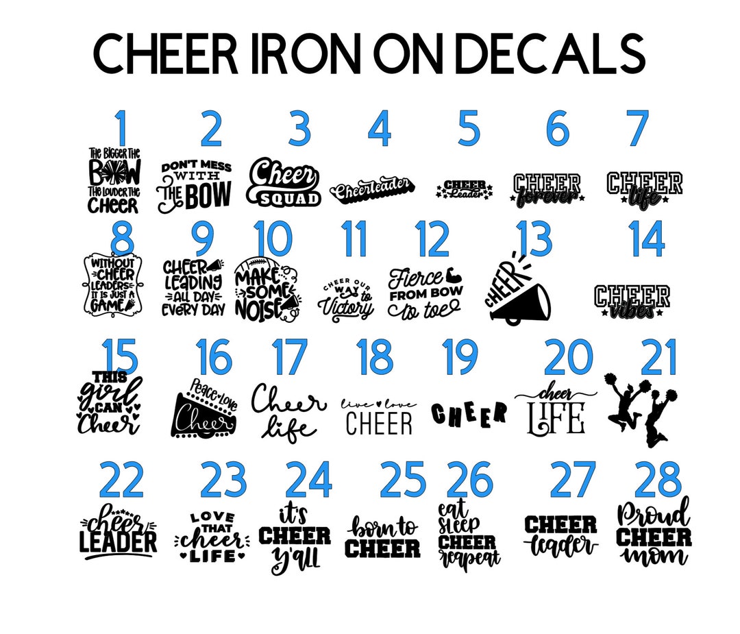 Cheerleading Ironon Decals, Cheer Mom Iron on Patch, Cheer Heat
