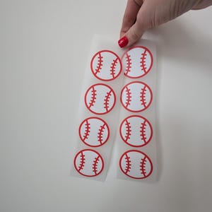 Adesivi termoadesivi da baseball: set di 8 adesivi termoadesivi