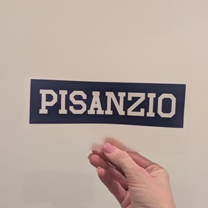 Ready to Press Jersey Name Plate: Hex Code/Team Color Match Available image 2