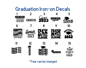Class of 2023 Iron on Decal Class of 2023 Iron-on Patch Senior Graduate T-shirt Graduation 2023 ...