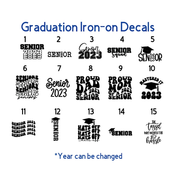 Graduation Party Iron on Decal Etsy UK