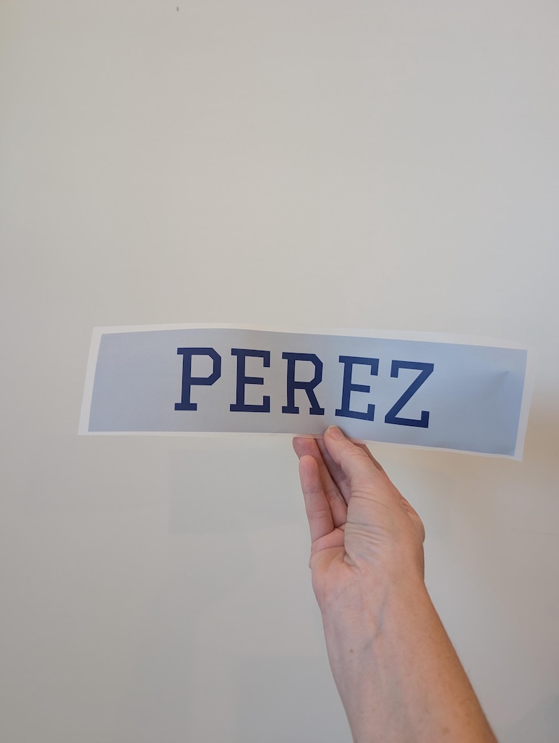 Ready to Press Jersey Name Plate: Hex Code/Team Color Match Available image 4